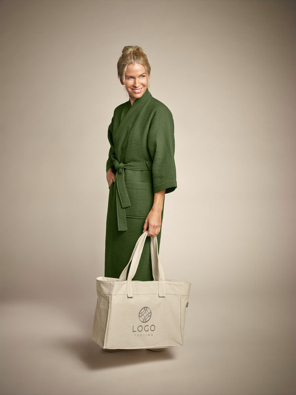 Bademantel Mino; Kleidergröße L/XL; ciemna oliwka