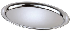taca do serwowania; 26.5x19.5x1.5 cm (DxSxW); srebro; owalny