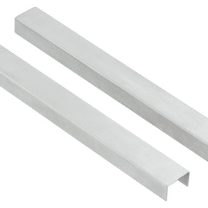 osłonka na podnóżek 4 częściowy; 55x2.6x1.6 cm (DxGxW); srebro; prostokątny