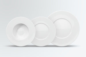 zestaw próbny porcelany Noon 3 częściowy; biały