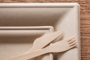 widelec jednorazowy Pure drewno; 16.5 cm (D); naturalny; 100 sztuka / opakowanie