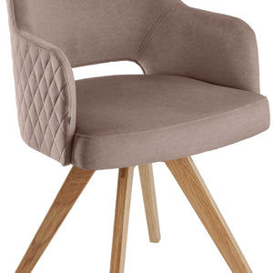 Drehstuhl Twist Samt; 46x47x85 cm (SxGxW); siedzisko taupe