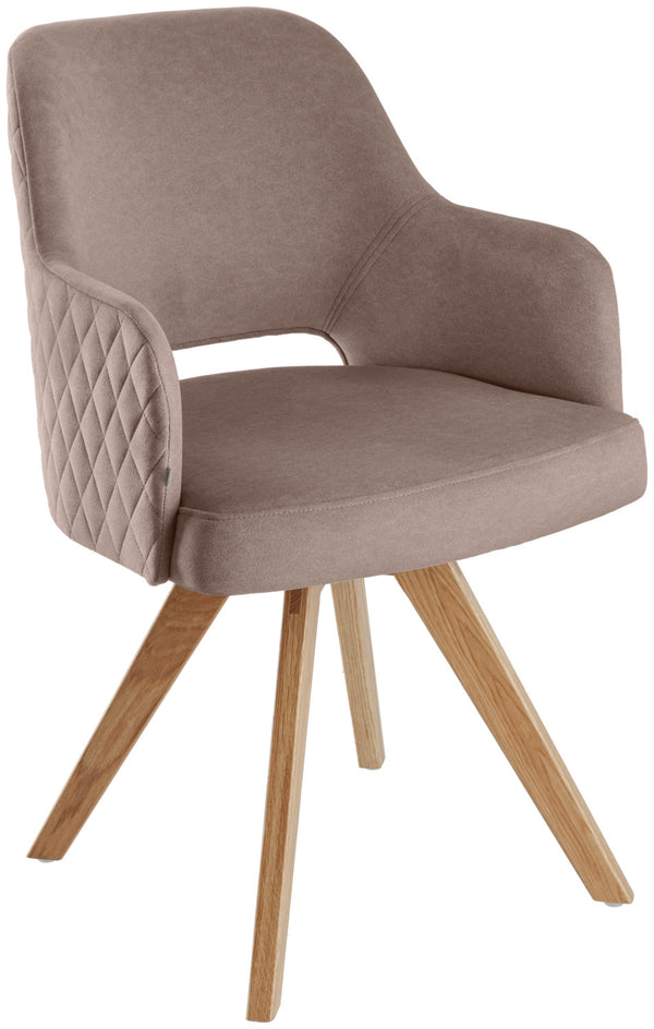 Drehstuhl Twist Samt; 46x47x85 cm (SxGxW); siedzisko taupe