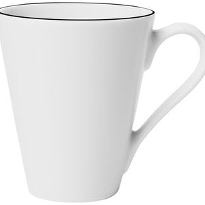 kubek Bellino; 280ml, 8.7x10 cm (ØxW); biały/czarny; okrągły; 6 sztuka / opakowanie