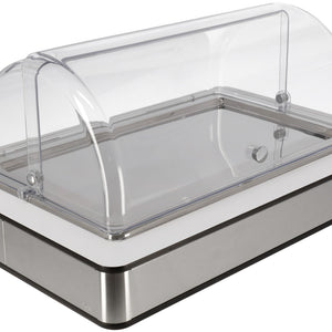 witrynka chłodząca Fundale biała stal szlachetna 1/1; Größe GN 1/1, 63x42.5x27.4 cm (DxSxW); biały/transparentny/stal nierdzewna; prostokątny