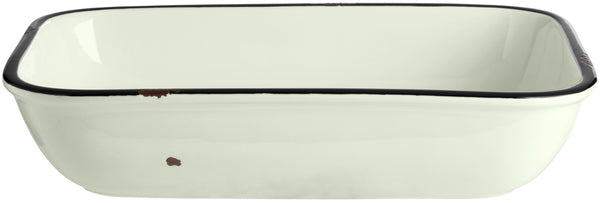 miska Liron prostokątna; 1000ml, 23.5x15x5 cm (DxSxW); biel kremowa/czarny; prostokątny; 4 sztuka / opakowanie