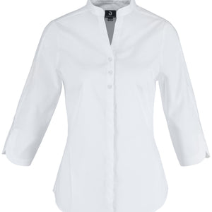 Bluse Dreiviertelarm Lani Regular Fit; Kleidergröße 50; biały
