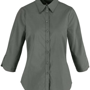 Bluse Dreiviertelarm Porter Regular Fit; Kleidergröße 40; ciemny szary