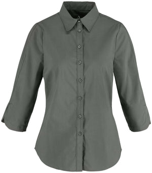 Bluse Dreiviertelarm Porter Regular Fit; Kleidergröße 40; ciemny szary
