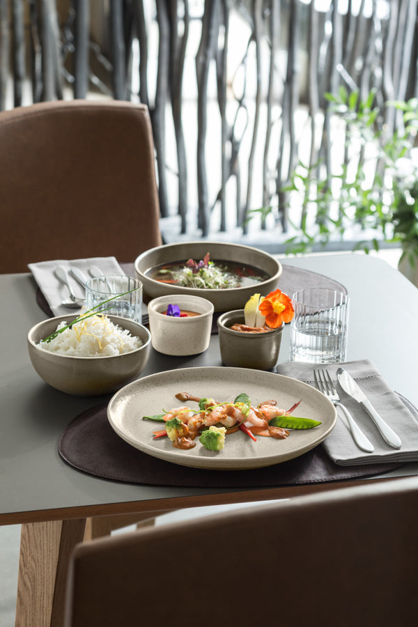  21x4.5 cm (ØxW); ciemny taupe; okrągły; 6 sztuka / opakowanie