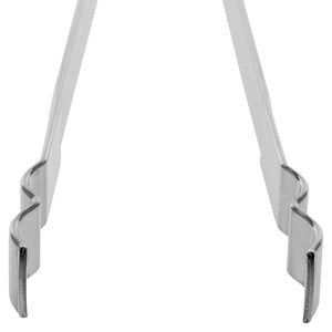 Grillzange gerade; 35.4x6.8x2.4 cm (DxSxW); srebro