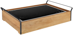 stacja podgrzewająca  Esino GN 1/1 z tacą grzewczą; 64.6x44.6x12.5 cm (DxSxW); brązowy/czarny; prostokątny