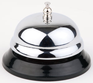 dzwonek do recepcji; 8.5x8.5x8.5x6 cm (DxSxØxW); czarny