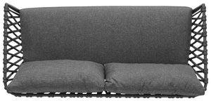 sofa 2-osobowa Asola; 162x80x76 cm (SxGxW); antracyt