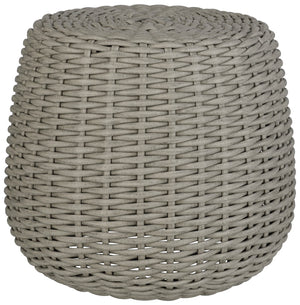 Outdoor Sitz-Pouf / Beistelltisch Tavano; 55x50 cm (ØxW); szary melanż; cylindryczny