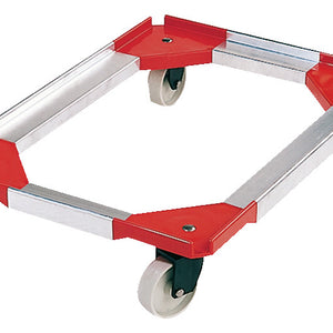 wózek transportowy für Thermobox do pojemnika termicznego 1/1 GN; 70x50x17 cm (DxSxW); czerwony/srebro