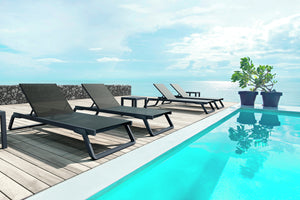 Sonnenliege Tropic; 210x72x31 cm (DxSxW); czarny