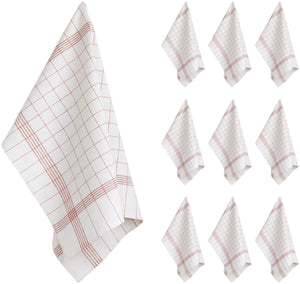 ścierka do naczyń Bremen bawełna; 50x70 cm (SxD); niebieski/czerwony; prostokątny; 10 sztuka / opakowanie