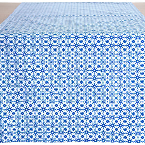 bieżnik Mataro; 40x130 cm (SxD); niebieski; prostokątny