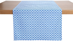 bieżnik Mataro; 40x130 cm (SxD); niebieski; prostokątny