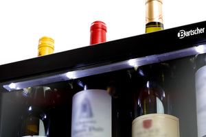 cooler do wina 4FL-100; czarny/srebro/transparentny