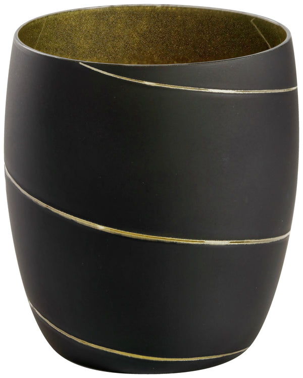 Universalglas Aniani; 450ml, 8.2x9.9 cm (ØxW); czarny/złoto; 6 sztuka / opakowanie