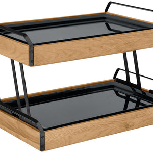 witrynka chłodząca Montana dąb flach Melamin 2x 1/1 zweistöckig; Größe GN 1/1