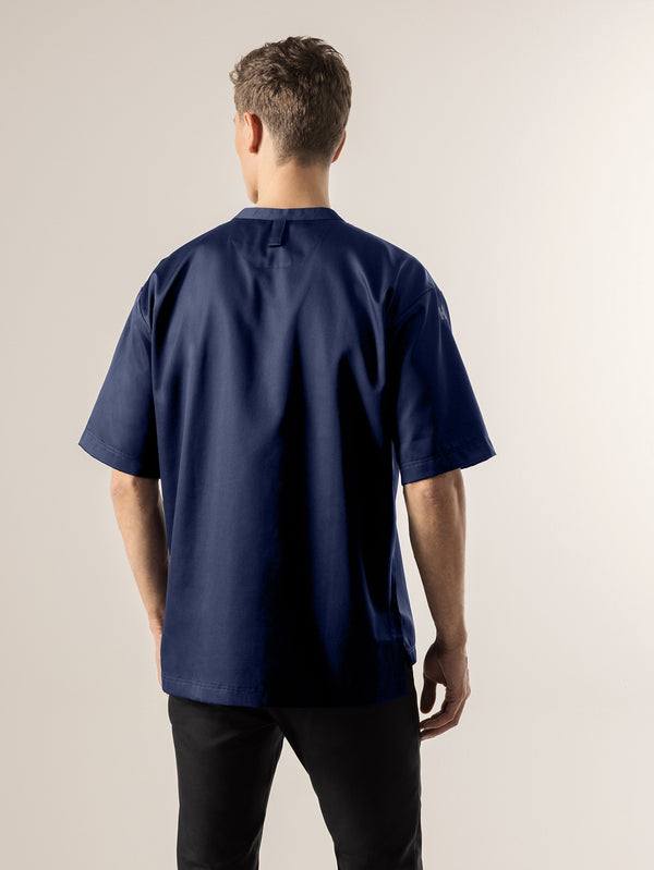 Kochshirt Gorgio; Kleidergröße M; ciemny niebieski