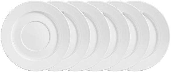 spodek do bulionówki / filiżanki do herbaty/kawy Base; 17 cm (Ø); biały; okrągły; 6 sztuka / opakowanie