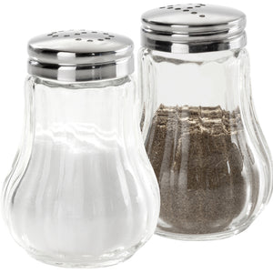 solniczki/pieprzniczki Cordes; 50ml, 4.5x6.5 cm (ØxW); srebro/transparentny; 4 zestaw(y) / opakowanie
