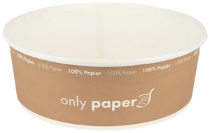 Salatschale Only Paper; 1300ml, 18.5x6.6 cm (ØxW); brązowy/biały; okrągły; 50 sztuka / opakowanie