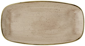 Servierplatte Stonecast Truffle mit erhöhtem Rand; 35.5x18.9 cm (DxS); jasny brązowy/brązowy; prostokątny; 6 sztuka / opakowanie