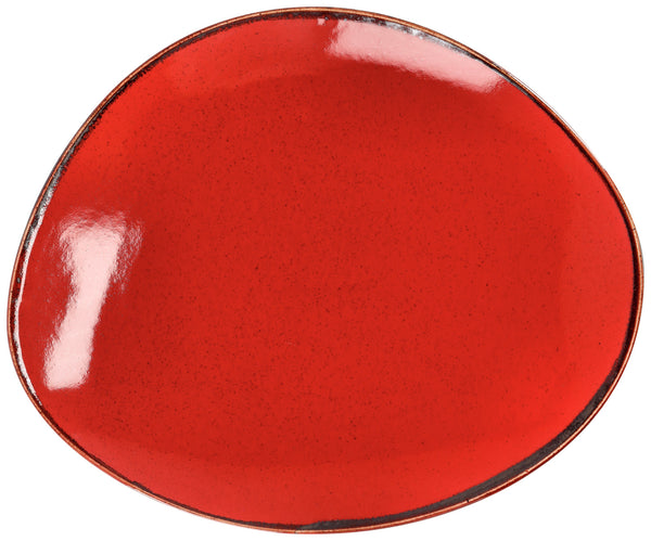talerz płaski Sidina organiczny; 32x26.5 cm (DxS); czerwony; organiczny; 6 sztuka / opakowanie