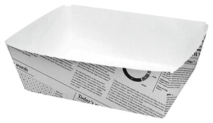 Snackschale Newspaper; 440ml, 11x8x4 cm (DxSxW); czarny/biały; 250 sztuka / opakowanie