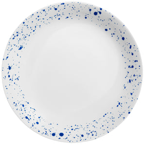 talerz głęboki Mixor z kropkami; 600ml, 20x3.8 cm (ØxW); biały/niebieski; okrągły; 6 sztuka / opakowanie