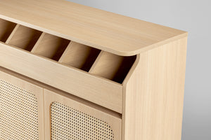 Besteckschrank Ravena eiche natur; 100x40x105 cm (SxGxW); dąb/naturalny; stelaż dąb/naturalny