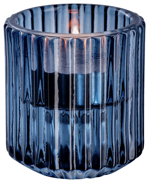 stojak na tealight/świeczkę Anniki; 5.5x6 cm (ØxW); niebieski; 6 sztuka / opakowanie