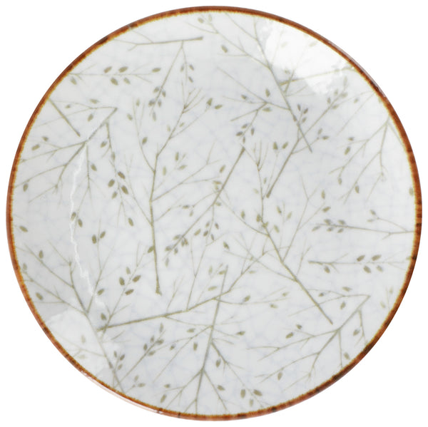 Teller flach Eden; 20.5 cm (Ø); biały/beżowy; okrągły; 6 sztuka / opakowanie
