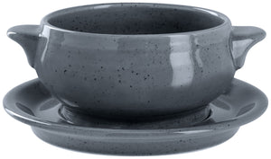 spodek do bulionówki Alessia; 17 cm (Ø); szary; okrągły; 6 sztuka / opakowanie