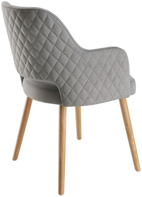 Stuhl Rombo Samt; 46x47x85 cm (SxGxW); siedzisko szary