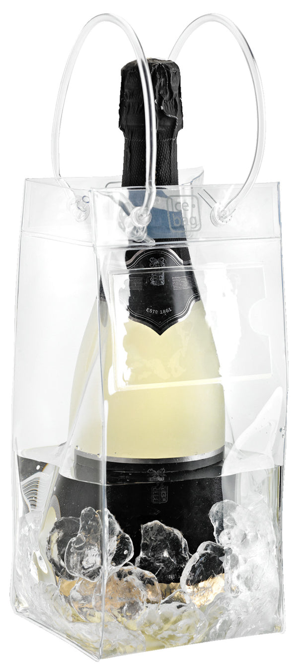 cooler do butelek Ice.Bag®; 25 cm (W); transparentny; 6 sztuka / opakowanie