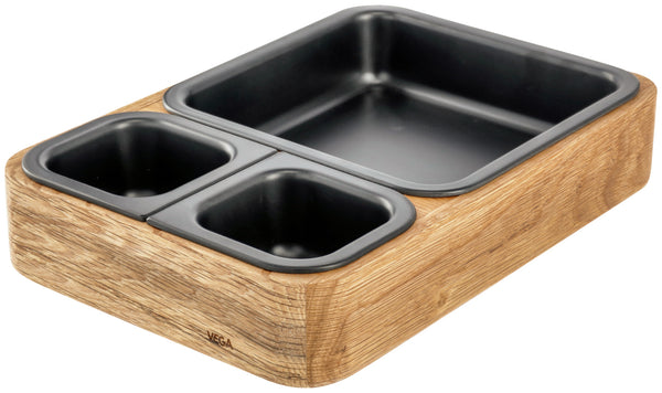 miska Fenra geteilt; 29.5x20x6.15 cm (DxSxW); dąb