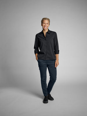 Bluse Langarm Olivia Comfort Fit; Kleidergröße 34; czarny