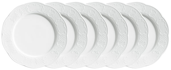 talerz płaski Menuett; 24.5 cm (Ø); biały; okrągły; 6 sztuka / opakowanie