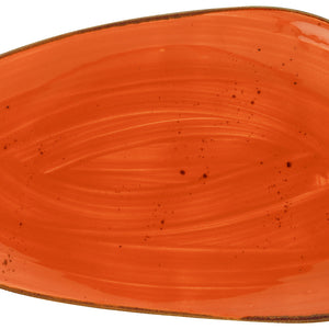 półmisek Nebro organiczny; 17x10x3 cm (DxSxW); czerwony; 6 sztuka / opakowanie