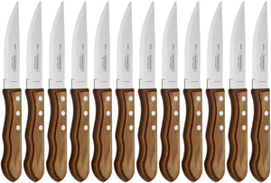 nóż do steka Jumbo Picanha; 25 cm (D); jasny brązowy; 12 sztuka / opakowanie