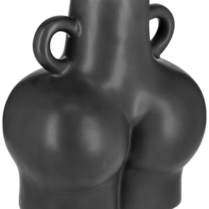 Vase Tamo; 16.5x11.8x19 cm (DxSxW); czarny