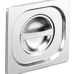 pokrywa GN Basic bez wnęki na łyżkę; Größe GN 1/6, 17.6x16.2 cm (DxS); srebro; prostokątny