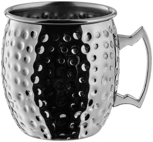 kubek do Moscow Mule  Glendale młotkowany; 550ml, 8.8x9.8 cm (ØxW); srebro