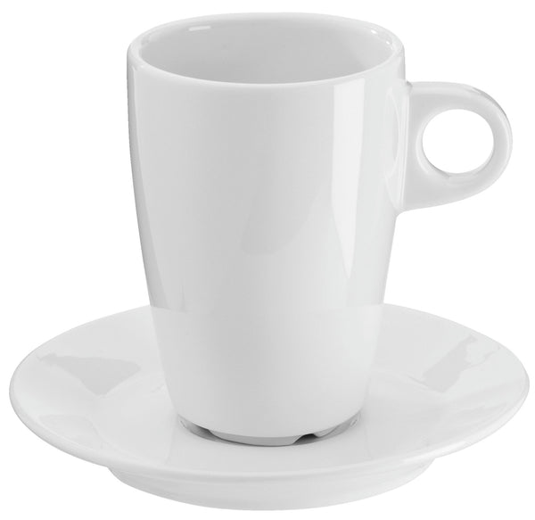 spodek do filiżanki do kawy/cappucino Bistro; 14x2 cm (ØxW); biały; okrągły; 6 sztuka / opakowanie